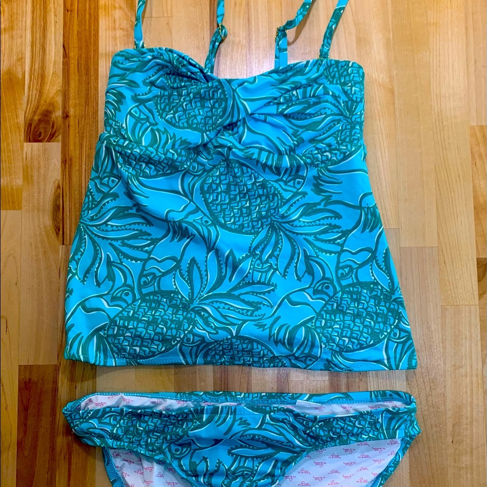 Lilly Pulitzer tankini; XS top, S bottoms